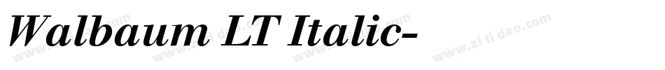 Walbaum LT Italic字体转换